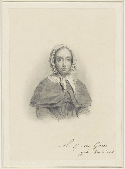 Portrait of Maria Geertruida de Goeje-Barbiers by Adrianus Johannes Ehnle