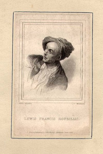 Portrait of Louis Francois Roubillac, engraved by W.C. Edwards by Adrien (after) Carpentiers