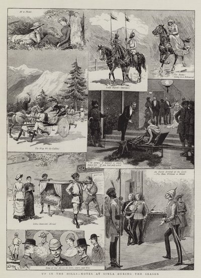 Up in the Hills, Notes at Simla during the Season by Adrien Emmanuel Marie