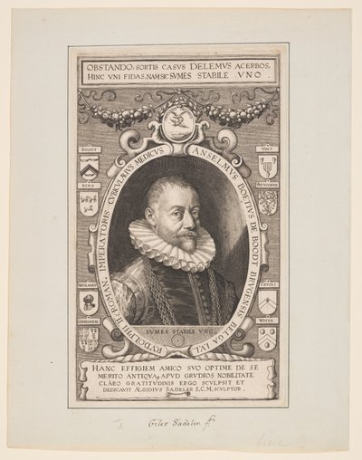 Anselm Boethius de Boodt, Physician to Rudolph II by Aegidius Sadeler II