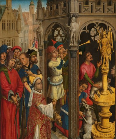 Augustine Sacrificing to an Idol of the Manichaeans (?) by Aert van den Bossche (attributed to)