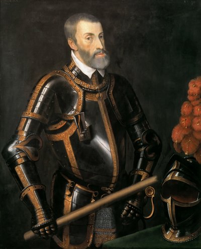 Emperor Charles V in Armour by after Titian