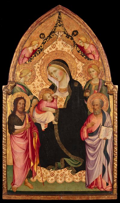 The Madonna of Humility with Saints and Angels by Agnolo (circle of) Gaddi