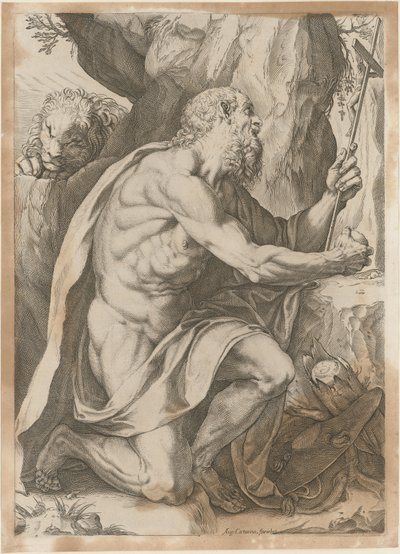 Saint Jerome by Agostino Carracci