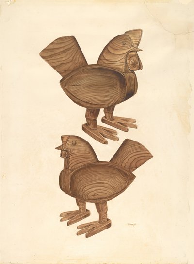 Rooster and Hen by Al Curry