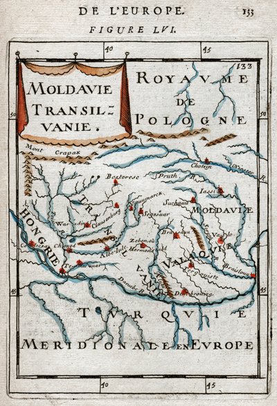Map of Romania 1683 by Alain Manesson Mallet