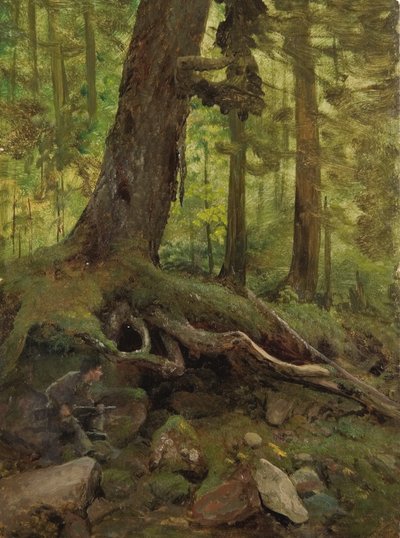 Hunter in the White Mountains Near Glen House (detail) by Albert Bierstadt