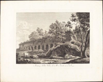 Remains of the Villa of M. Brutus at Tivoli by Albert Christoph Dies