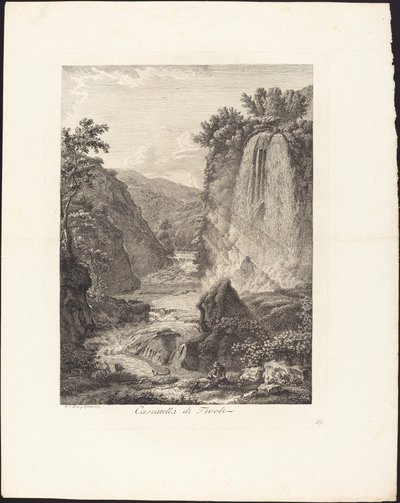 Small Waterfall of Tivoli by Albert Christoph Dies