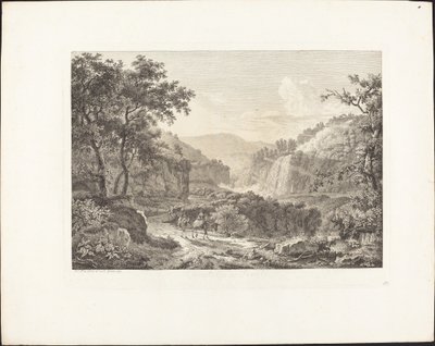 Small Waterfall of Tivoli, Second View by Albert Christoph Dies