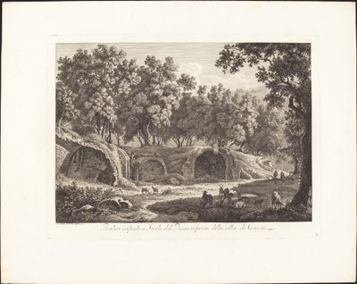 Ruins Existing in Tivoli of the Lower Floor of the Villa of Cassius by Albert Christoph Dies