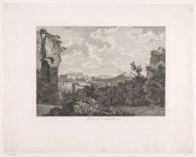 Baths of Caracalla (series title: Picturesque Etched Prospects from Italy) by Albert Christoph Dies