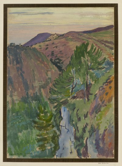 Landscape at Grasse by Albert Daniel Rutherston