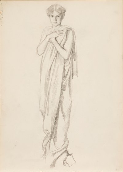 Aino Ackté as Alcestis, Sketch by Albert Edelfelt