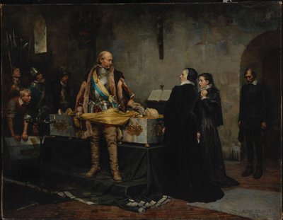Duke Karl Insulting the Corpse of Klaus Fleming by Albert Edelfelt
