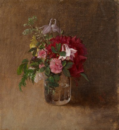 Flowers in a Glass by Albert Edelfelt