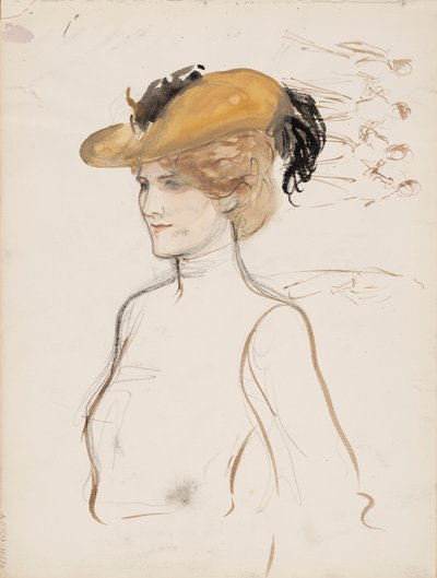 Woman with a Hat by Albert Edelfelt