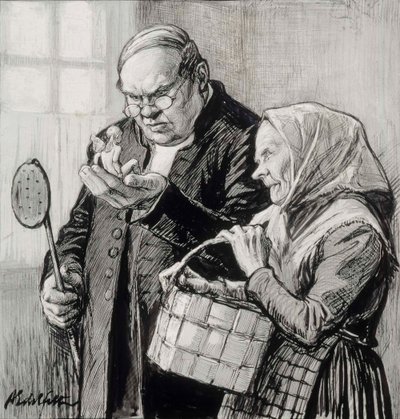 Illustration of the Little Genius by Albert Edelfelt
