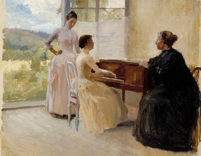 In the Drawing Room at Haikko, study by Albert Edelfelt