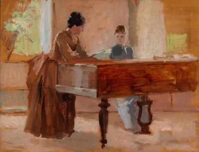 In the Drawing Room at Haikko, Study for An Old Tune by Albert Edelfelt