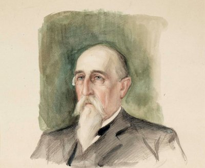 Leo Mechelin, Portrait Study by Albert Edelfelt