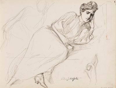 Resting Woman by Albert Edelfelt