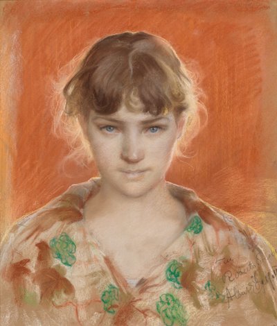 Parisian Model in a Dressing Gown by Albert Edelfelt