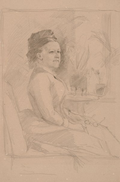 Portrait Study of Commercial Councillor Sinebrychoff by Albert Edelfelt