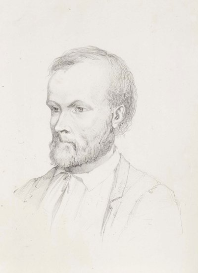 Portrait of Aleksis Kivi by Albert Edelfelt