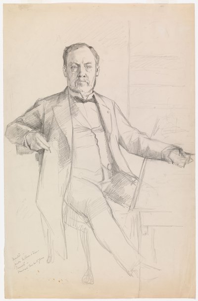 Portrait of Louis Pasteur, Sketch by Albert Edelfelt