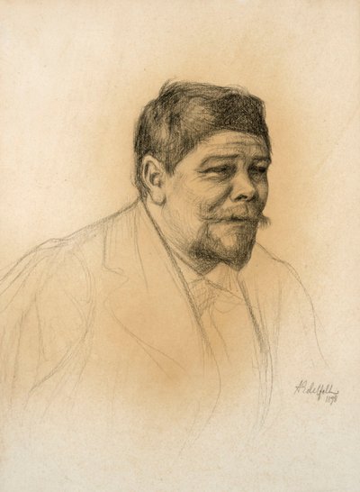 Portrait of the Sculptor Robert Stigell by Albert Edelfelt