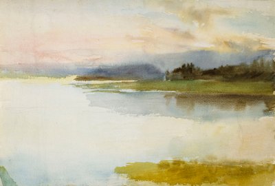 Seashore in the Evening; Landscape, Evening by Albert Edelfelt