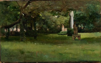 The Cluny Museum Garden in Paris by Albert Edelfelt