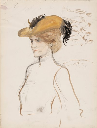 Woman with a Hat by Albert Edelfelt