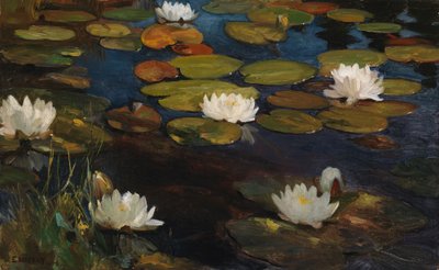 Water Lilies, Study for the Youth and a Mermaid by Albert Edelfelt