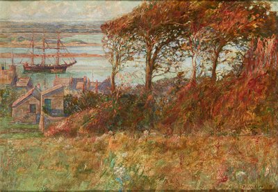 Copse Above the Harbour in Autumn by Albert Ernest Victor Lilley