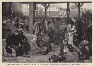 New York - Arrival of Emigrants by Albert Pierre Dawant