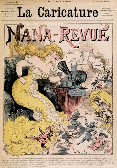 Nana-Revue: Cartoon About Zola and Her Work 