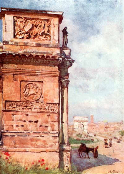 Arch of Titus from the Arch of Constantine by Alberto Pisa