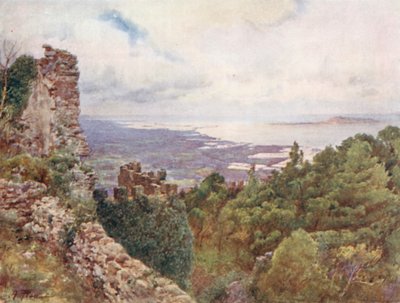 Coast near Trapani and Island of Aigousa, Scene of the Roman Naval Victory, 242 B.C. by Alberto Pisa