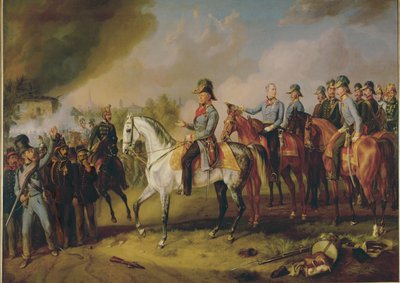 Fieldmarshal Johann Joseph Wenzel Radetzky and His General Staff Before Milan by Albrecht Adam