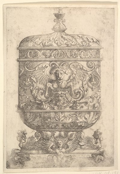 Covered Goblet with Grotesques on a White Background by Albrecht Altdorfer