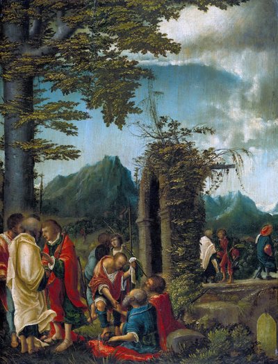 Communion of the Apostles / Apostles in a Wooded Landscape by Albrecht Altdorfer