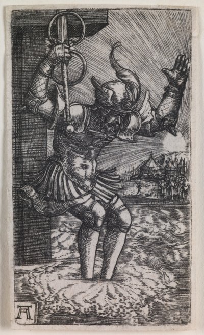 Horatius Cocles Leaping into the Tiber by Albrecht Altdorfer