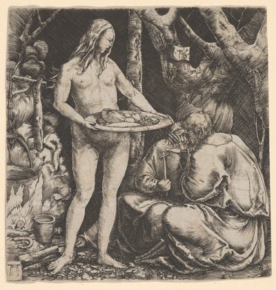 Temptation of Two Hermits by Albrecht Altdorfer