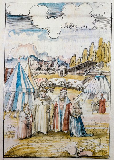 The Future Emperor Maximilian I Meets His Bride Mary of Burgundy by Albrecht Altdorfer