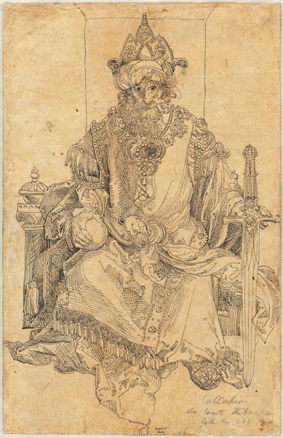 An Eastern Ruler Seated on His Throne by Albrecht Dürer