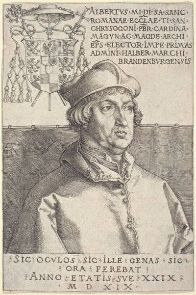Cardinal Albrecht of Brandenburg ("Small Cardinal") by Albrecht Dürer