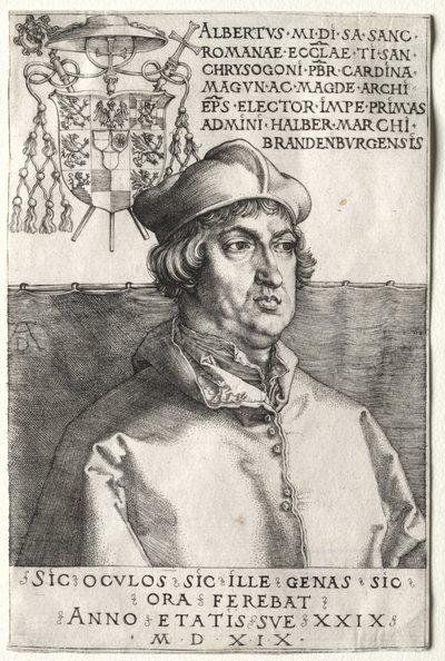 Cardinal Albrecht of Brandenburg - The Small Plate by Albrecht Dürer