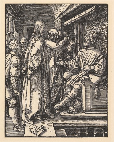 Christ before Herod, from "The Small Passion" by Albrecht Dürer